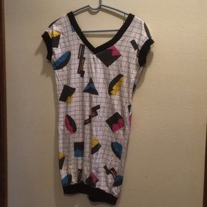 Eighties fashion women’s shirt dress